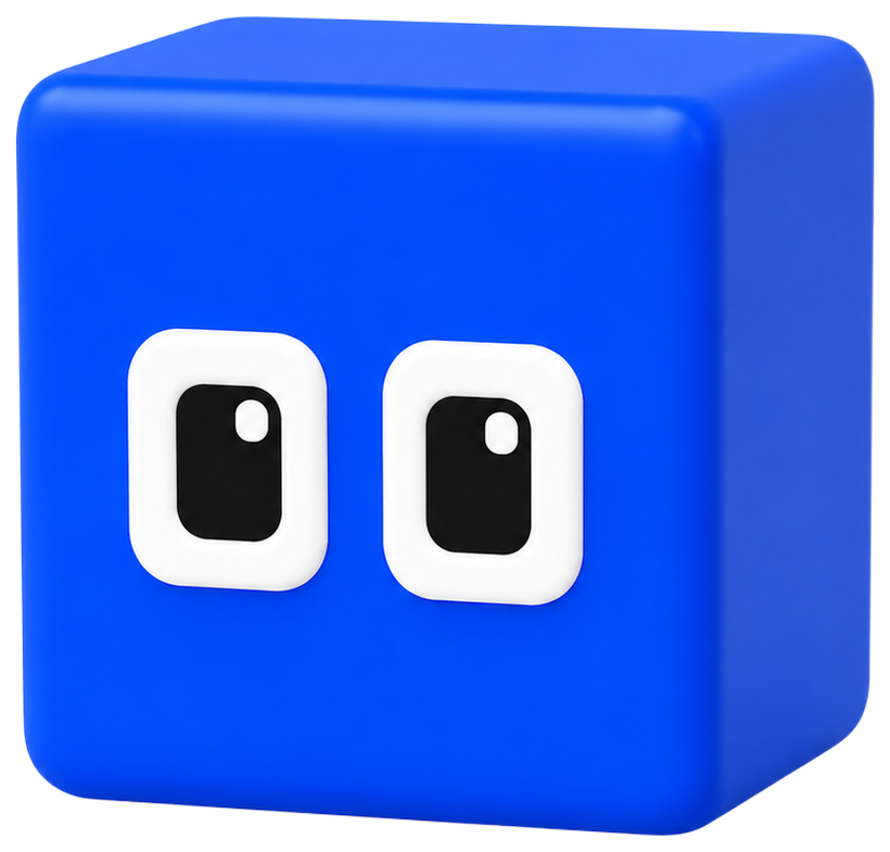 The BBI cube from a three quarter angle